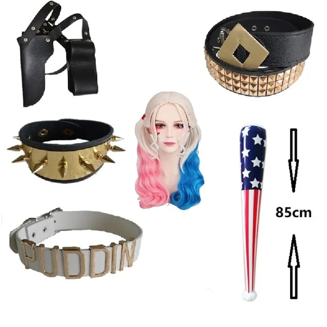 Costume Cosplay Quinn - Set Completo Con Parrucca E Accessori Per Halloween