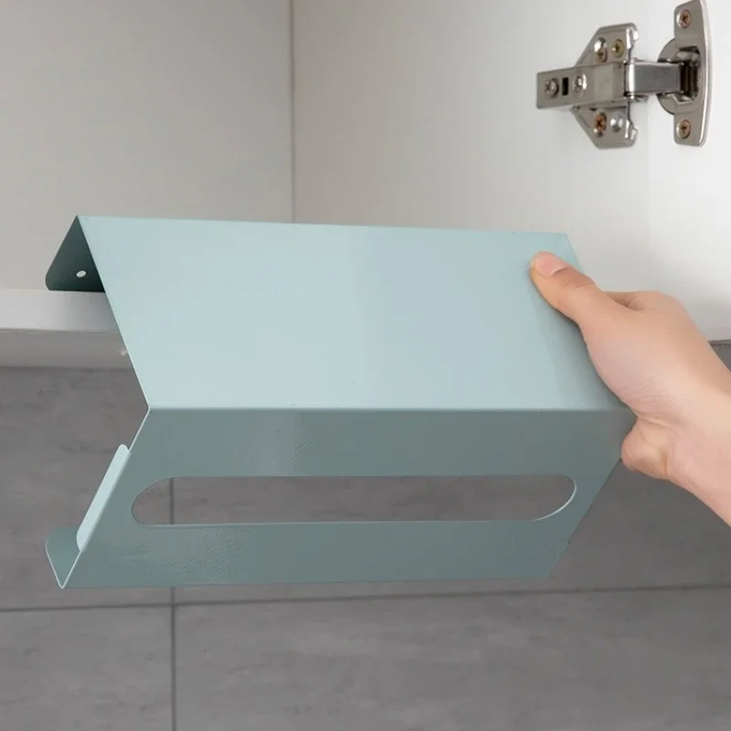 Paper Towel Holder Paper Towel Rack Tissue Holder Tissue Box Under Cabinet Paper Towel Holder Multi-functional Iron Strong load-bearing Paper Towel Rack Desk Kitchen Accessories