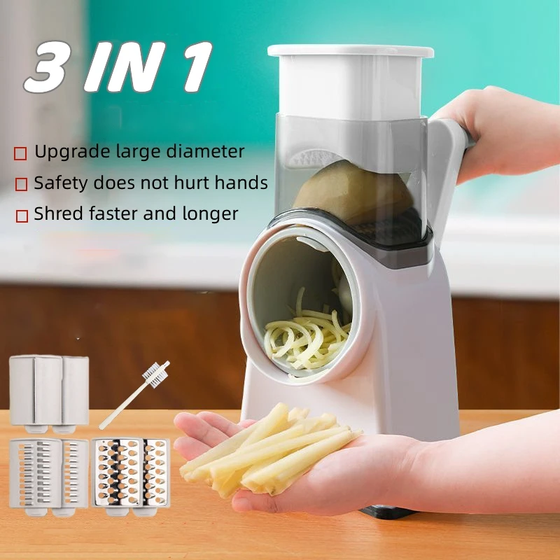 3 In1 Vegetable Slicer Cutter Fruit Food Shredder Multifunctional