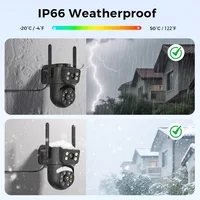 ANBIUX 4K 8MP WiFi caméra de Surveillance 4MP 4X Zoom numérique PTZ IP double objectif AI humain détecter caméra de sécurité extérieure ICSEE App 3