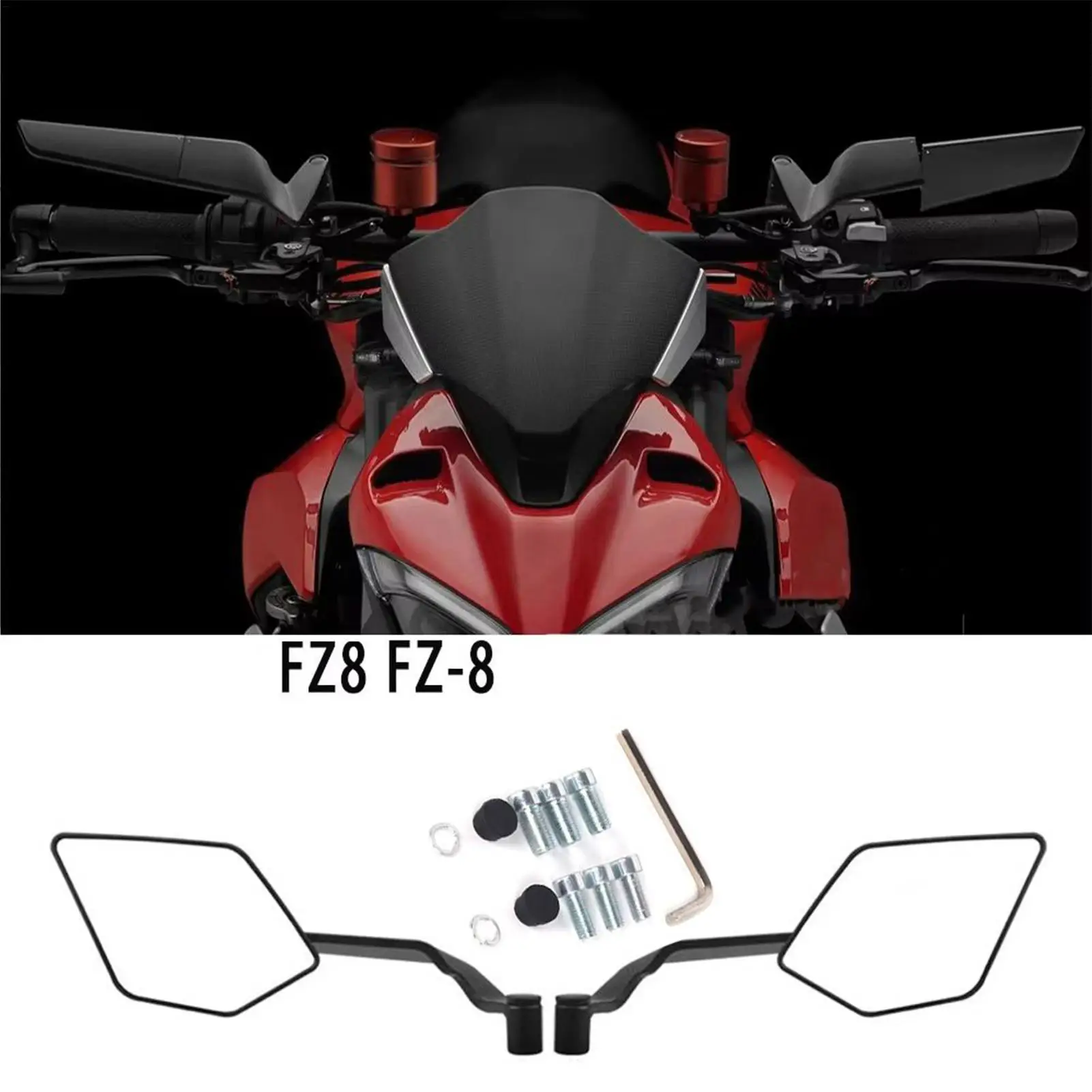 2pcs universal Motorcycle Rear View Mirror Side Mirror Motorcycles Cycling Accessories Rotating Reflector Spoiler For YAMAHA