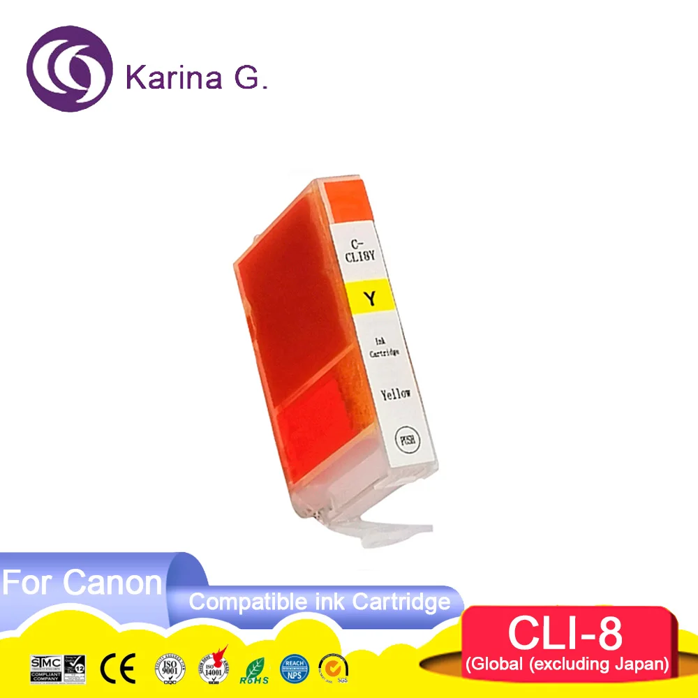 8 Colors CLI 8 CLI8 CLI-8 With Chip Compatible Color Inkjet Ink Cartridge for P