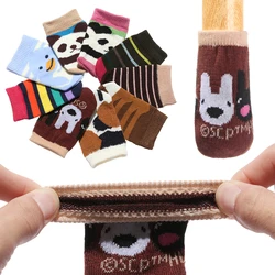 4Pcs High Quality Non-Slip Furniture Home Decor Cartoon Knitting Sock Table Foot Socks Chair Leg Covers Floor Protectors
