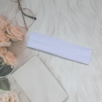 Women White Elastic Yoga Headband Soft Non-slip Sweat Absorbing Hairband Face Wash Makeup Sports Headscarf Autumn Winter Outdoor College Party Travel Hair Accessories - Image 8