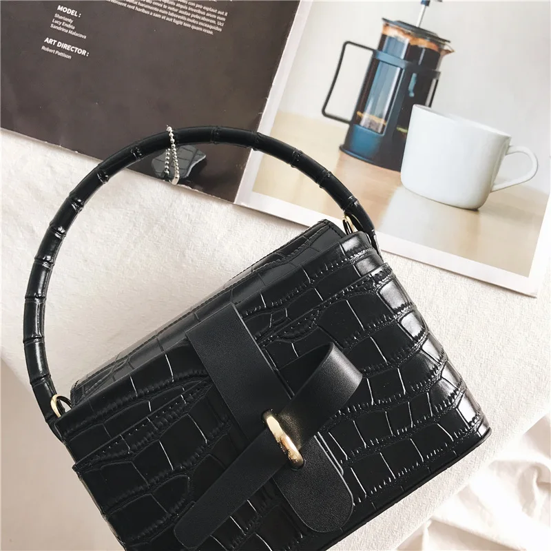 Bag Bow Leather High-End Women's Handbag True Vegetable Basket Box Crossbody Highquality Versatile Underarm Retro Fashion Y2k