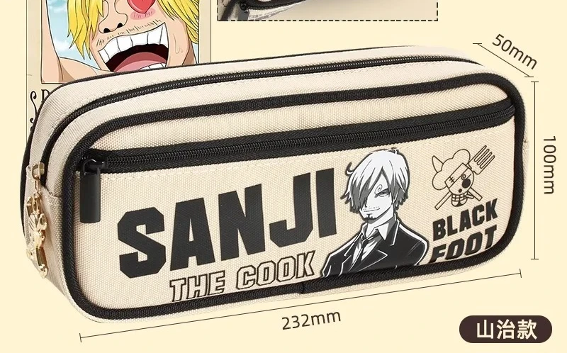 One Piece pencil case stationery box Luffy anime cartoon Zoro boys