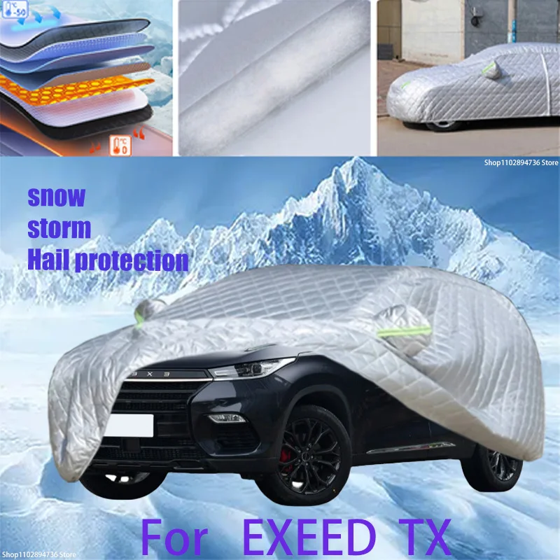 

For EXEED TX Outdoor Cotton Thickened Awning For Car Anti Hail Protection Snow Covers Sunshade Waterproof Dustproof
