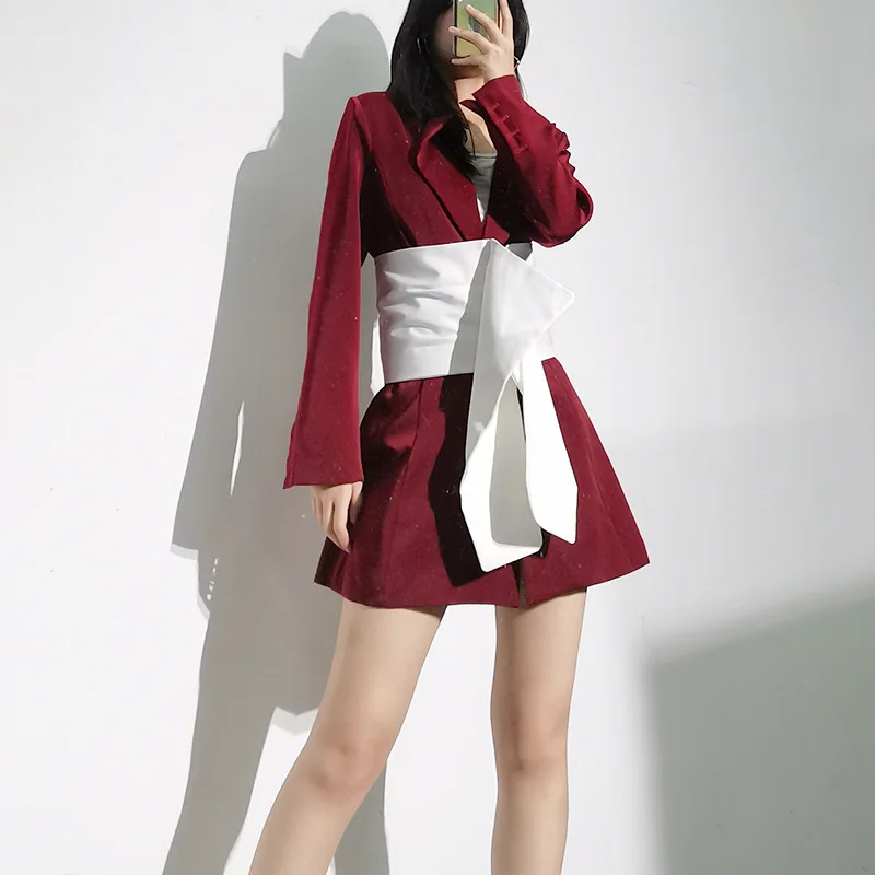 

French Haute Couture, 2024 Spring New Suit Jacket, Women's Patchwork Color Contrast, Niche Design, And Slim Waist Closure