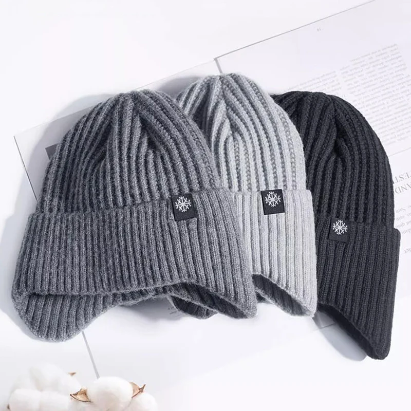 Outdoor Sports Bicycle Cap Earmuff Hat Men Winter Knitted Hat Casual Sking Cycling Ear Protection