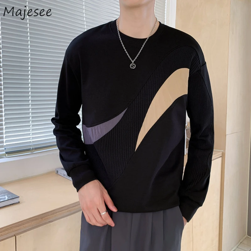 

Sweatshirts Men Handsome Casual Streetwear Designer Chic Fashion Clothing Crewneck Kpop Vitality Cool All-match Popular Autumn