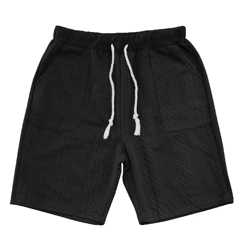 2024 Summer New Men's Set Quality Jacquard Knit Casual Sleeveless V-neck Vest Top Shorts Two-piece Men's Clothing Free Shipping Sb44f57b20d704c6c85c52517ea2fccbbK