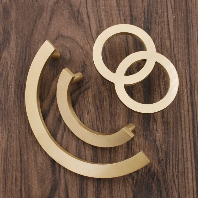 

Solid Brass Circle Handles for Furniture Cabinet Pulls Drawer Cupboard Kitchen Handle Door Handle Gold Knobs Hardware