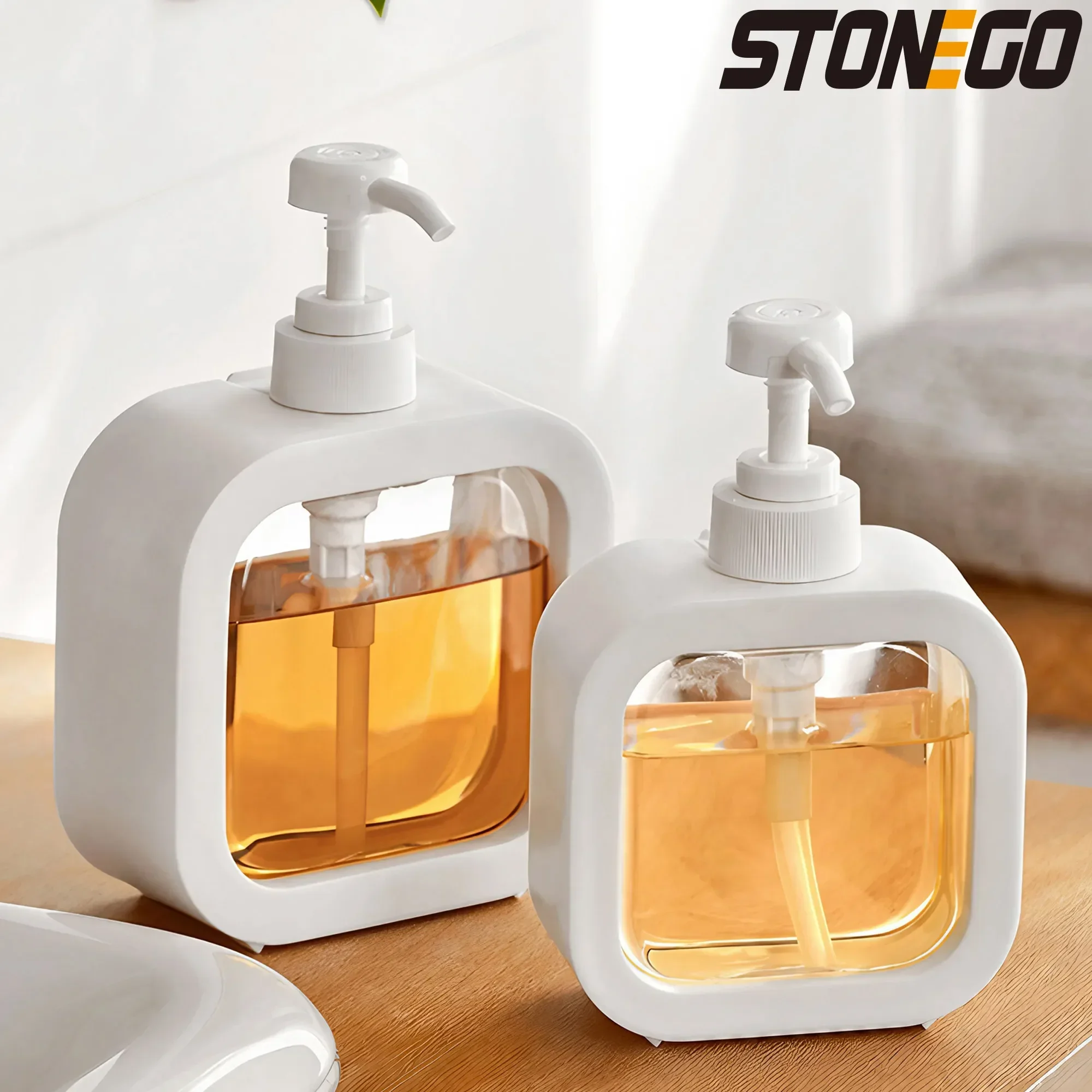 Portable Pump Dispenser for Liquid Essentials: Shampoo, Sanitizer, Lotion, and More