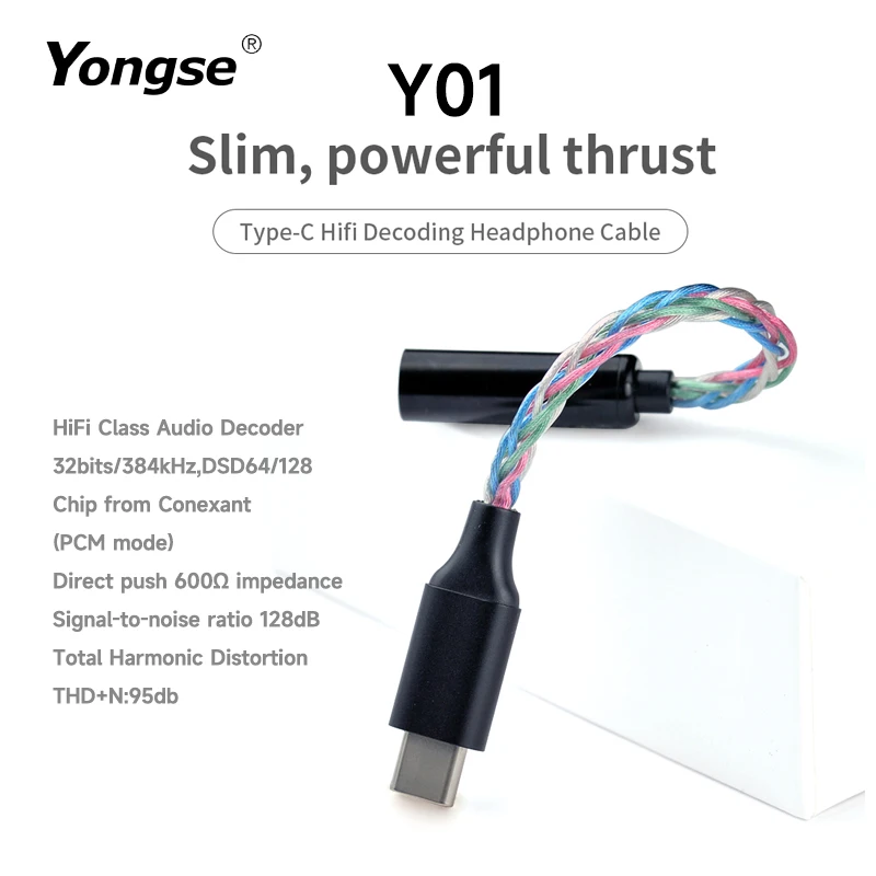 Audio Cable Audio Amplifier Usb Adapter Converter Dac Cables Earphone Cable Dac YONGSE Y01 TypeC to 3.5mm/4.4mm Chip CX31993 CX31988 Earphone Amplifie Digital Decoder Cable OTG DAC Adapter