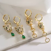 Vintage Hip-hop Women Drop Earrings,High Quality Leopard Pendant Earrings Party Wendding Gift Jewelry - Image 2