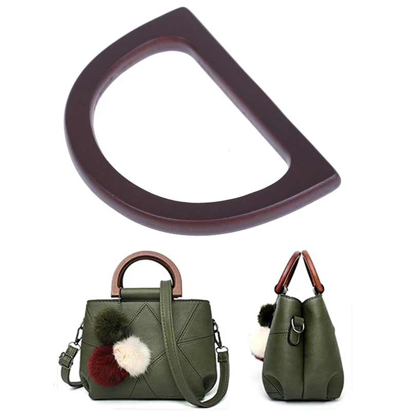 

1Pcs Wooden Bag Handle Replacement for DIY Purse Making Handbag Shopping Tote