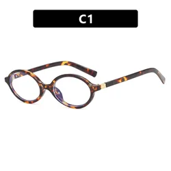 Vintage Luxury Oval Sunglasses - Retro Leopard Anti Blue Light Eyewear (Brown)