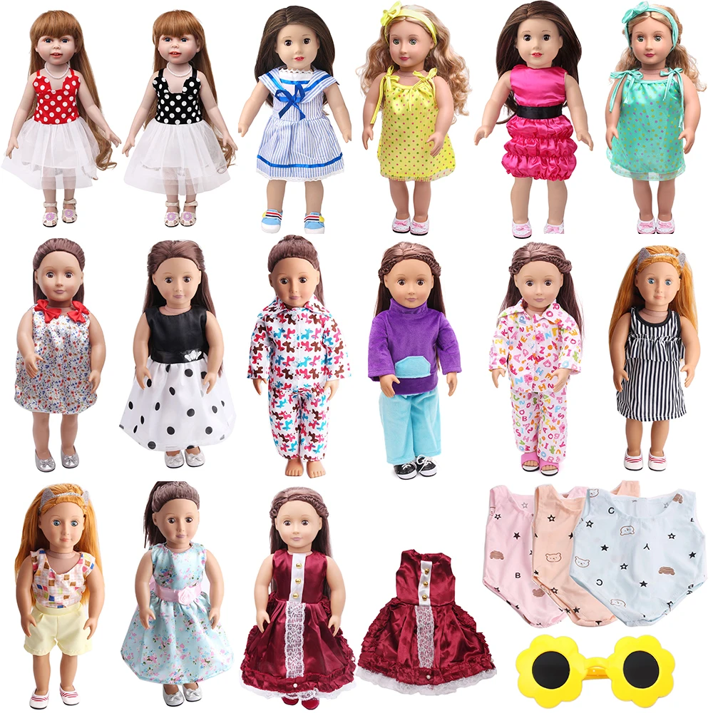 

Кукольная одежда, кавайное платье в студенческом стиле, одежда подходит для 18-дюймовых американских кукол и 43 см кукол для новорожденных, Детские Барби, подарки для девочек