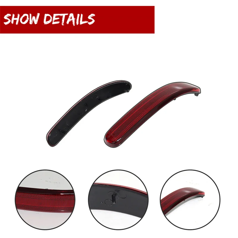 Red Lens Rear Bumper Reflector Lights (Left & Right)