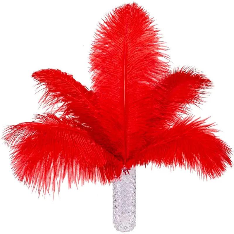 10-200pcs White Ostrich Feathers DIY Wedding Plumes Centerpiece for Table  Christmas Tree Decor Handicraft Needlework Accessories