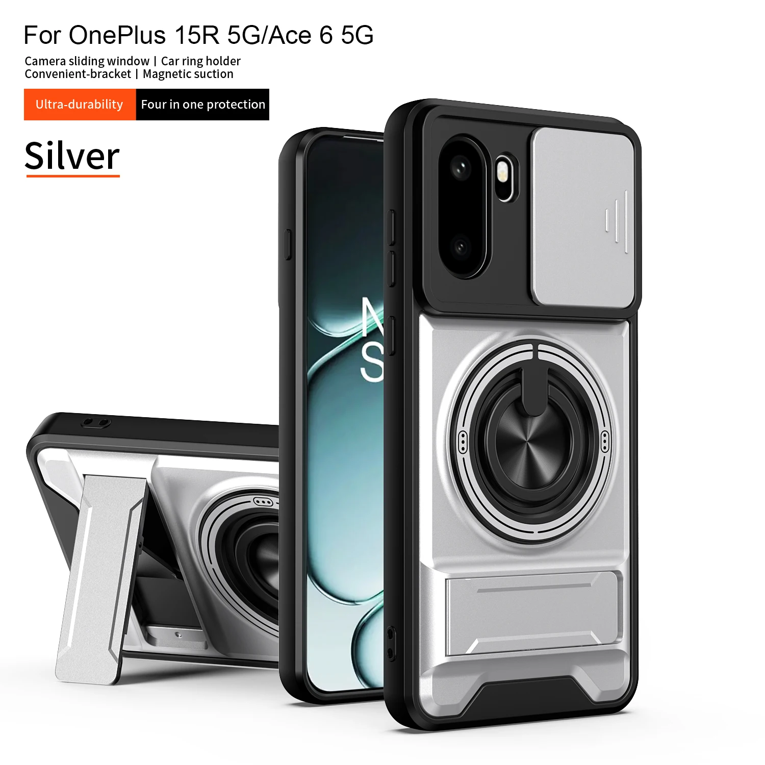 Magsafe Magnetic Fold Holder Military Armor Phone Case with Camera Protection