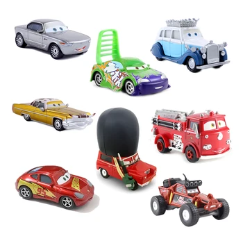 Disney Pixar Cars Metal Diecast Car Toy Lightning McQueen The King Sally 1:55 Alloy Casting Vehicle Toys Kids Birthday Gifts