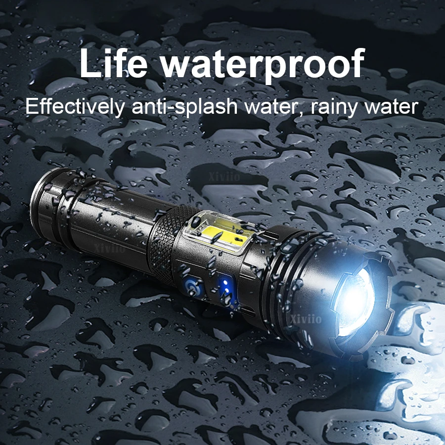 1 Pack, Lampe de Poche LED Ultra Puissante, Lampe de Poche Tactique Étanche IP65, Zoomable, Antichoc, Antidérapante pour Camping, Randonnée, Urgence. | Leroy Merlin