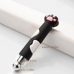 Ergonomic Cat Paw Nail Magnet with Silicone Handle and Shatterproof Glass (Matte Black)
