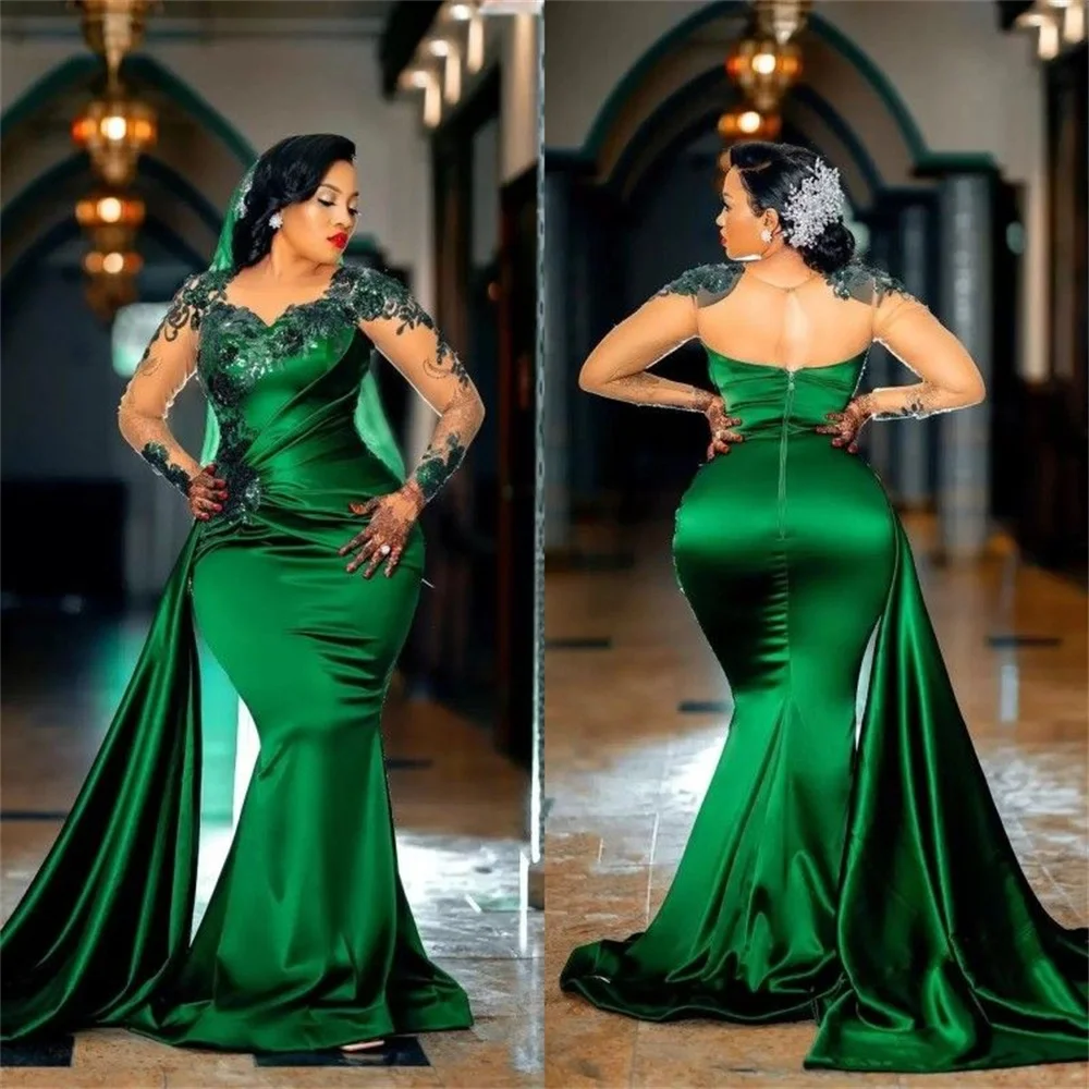 

Trumpet/Mermaid Glamorous Evening Prom Dress V-Neck Party Ruffle Applique Stain Ruched Short Sleeve Floor-Length Princess Ladies