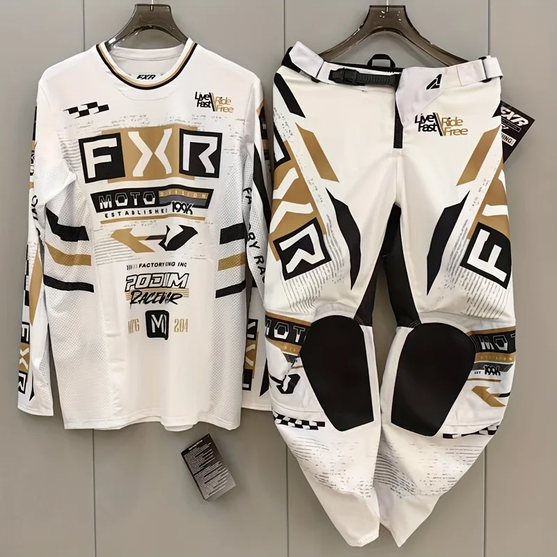 Motocross Gear Set 2025 FXR Jersey Set Off Road Motorcycle Race Dirt Bike Motocross Moto Racing Suit