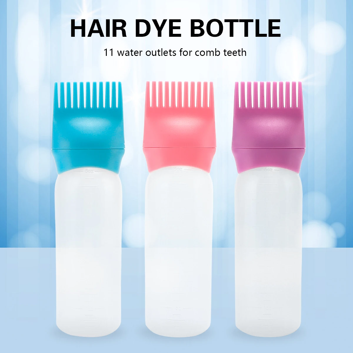 3Pcs Professional Hair Color Bottles Salon Hair Color Dye Bottle Hair Oil Applicator Home Barber Shop Hair Color & Styling Tools