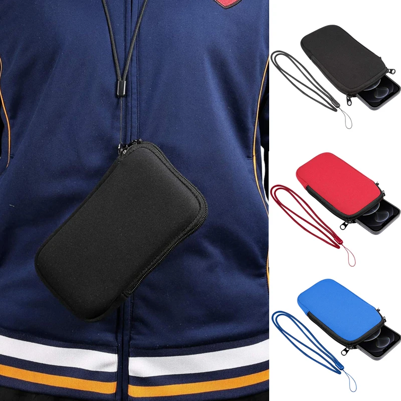 Unisex Shockproof Neoprene Smartphone Shoulder Pouch with Zipper
