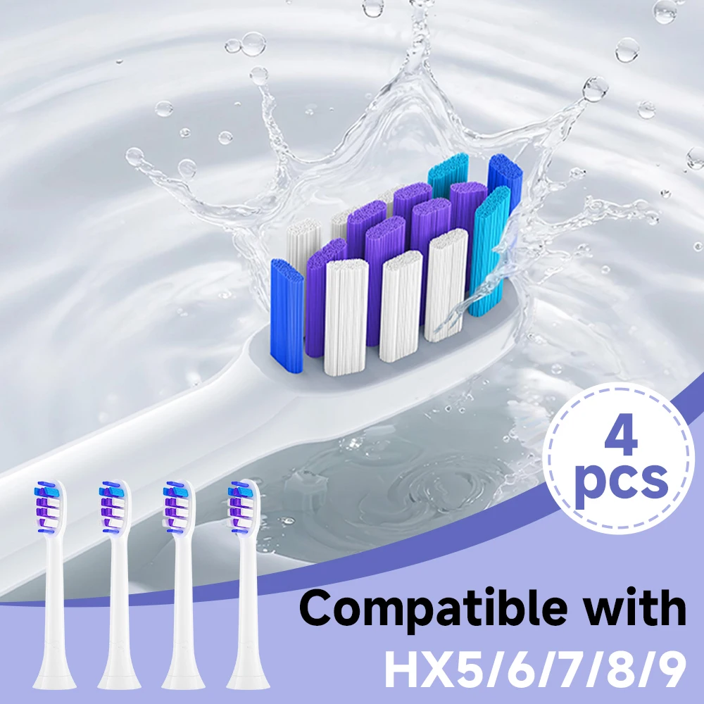 4/8/12/20Pcs필립스 HX5/HX6/HX7/HX8HX9 소닉 전동 진공 칫솔 소프트 브리슬 헤드와 호환 가능