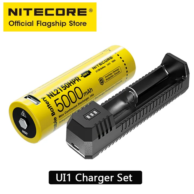 Kilometers Vorige Hoes Nitecore UMS2 Batterij Lader, NL2150HPR 21700 Li-Ion Batterij 15A 5000Mah  Hoge Drain Onbeperkte Energie 18Wh USB-C Oplaadbare - AliExpress