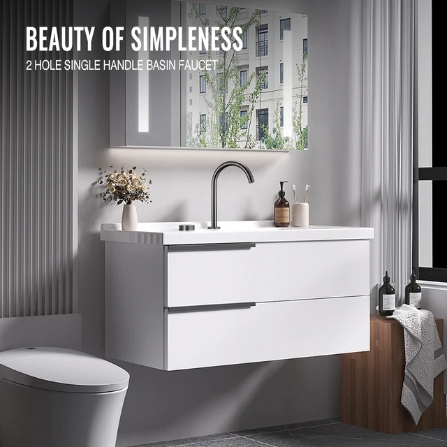 Gunmetal Basin faucet Knurled Switch 360 Rotating