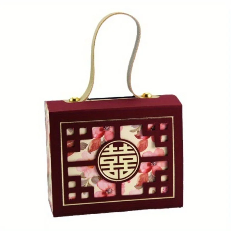 5pcs Chinese Style Gift Box, Candy Box, for Wedding, New Year Gifts. Simple and Advanced Packaging Box(Folding Required)