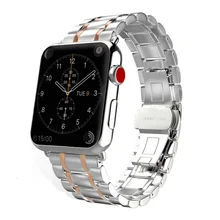 

Luxury strap For Apple watch band 44mm 42mm 38mm 40mm Butterfly Stainless Steel Metal belt bracelet iWatch serie 3 4 5 se 6 band