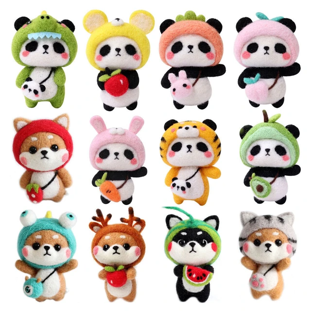 MIUSIE Cute Animal Felt Kit Non Finished DIY Felting Materials Handmade DIY  Craft Plush Doll Wool Felt Material Set - AliExpress