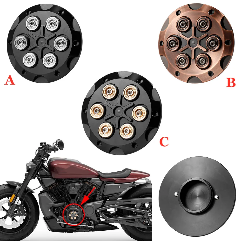 

3 Colors Motorcycle Engine Clutch Left Side Cover For Harley Sportster S RH1250 RH 1250S 2021 2022 Motor Engine Protection Case