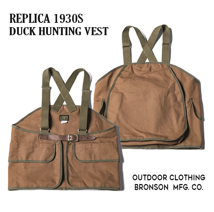 Bronson 1930's Duck Hunting Vest Outdoor Men's Function