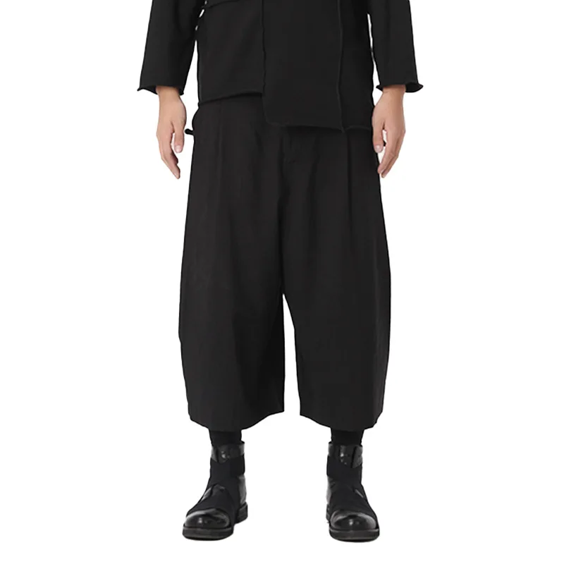Nove Pantaloni Da Uomo Pantaloni Dritti Neri Pantaloni Casual Da Uomo Pantaloni Stile Yamamoto Scuro Taglie Forti Popolari In Primavera E In Estate