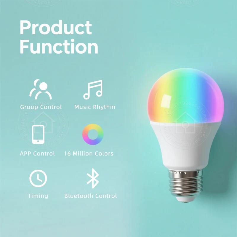 Tuya Led Bulb E27 220-240V Dimable Bluetooth RGB Lamp Smart Life APP Control for Bedroom Room Decoration Party Lights smart led light bulbs