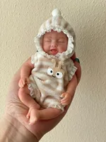 OtardDolls 1 Pc Lifelike Mini Silicone Reborn Doll Handmade Bebe Newborn Doll Girl For Birthday Gifts 3