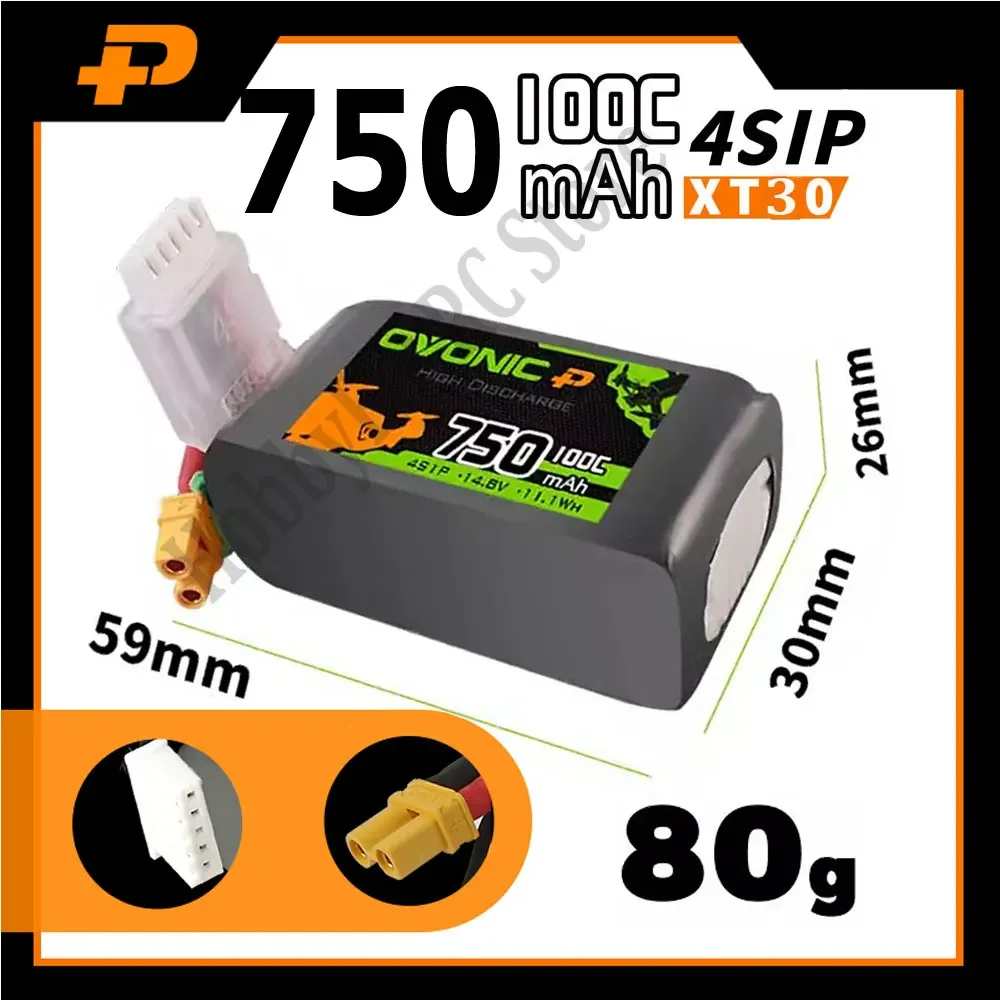 Fpv OYONIC 450mAh 100C 4S XT30バッテリー4個 Ovonic-lioバッテリー3s 4s 6s 450 mah 850mah 1050mah 1300mah