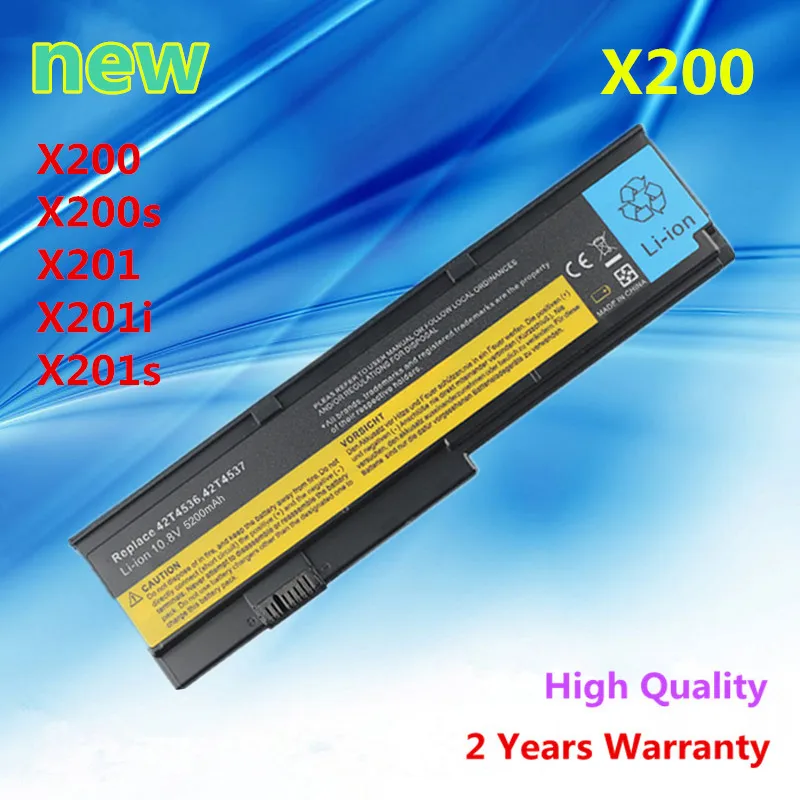 

Новый аккумулятор X200 для ноутбука LENOVO ThinkPad X200 7454 7455 7458 X200s 7465 X201 3323 X201i X201s 42T4534 42T4536 42T4538