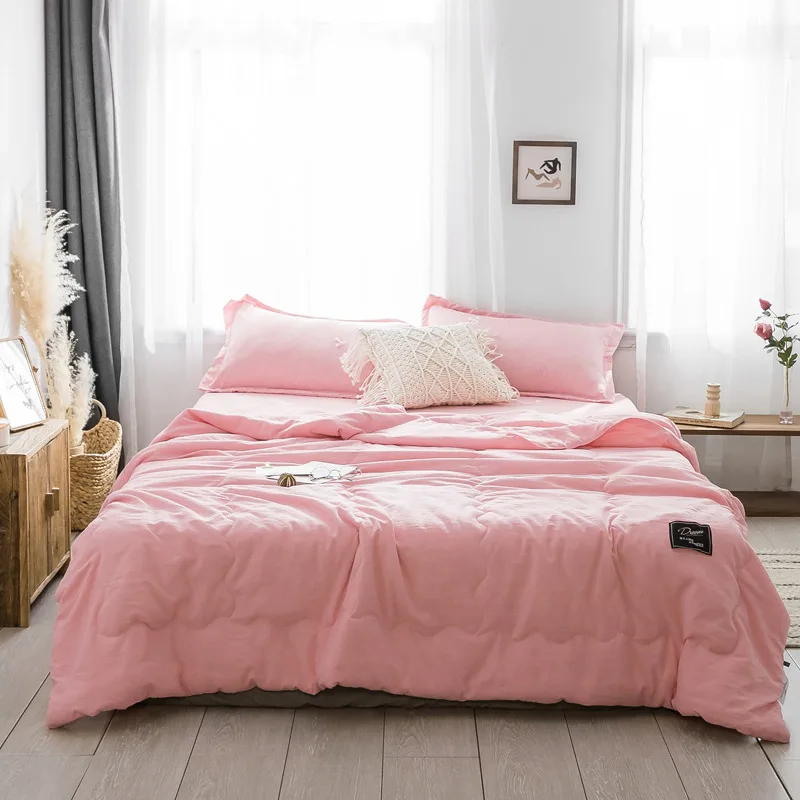 Ball Solid Color Summer Air-condition Cool Throw Blanket for Couch Bed Single Double Student Dormitory Quilt summer quilt,summer quilt set