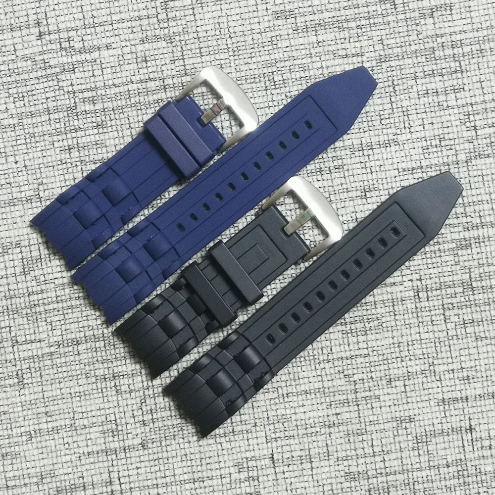 

Watchband Fashion Watch Accessories Sports straps for Invicta Blue Waterproof Rubber Silicone 26mm Special curved ends Bracelets