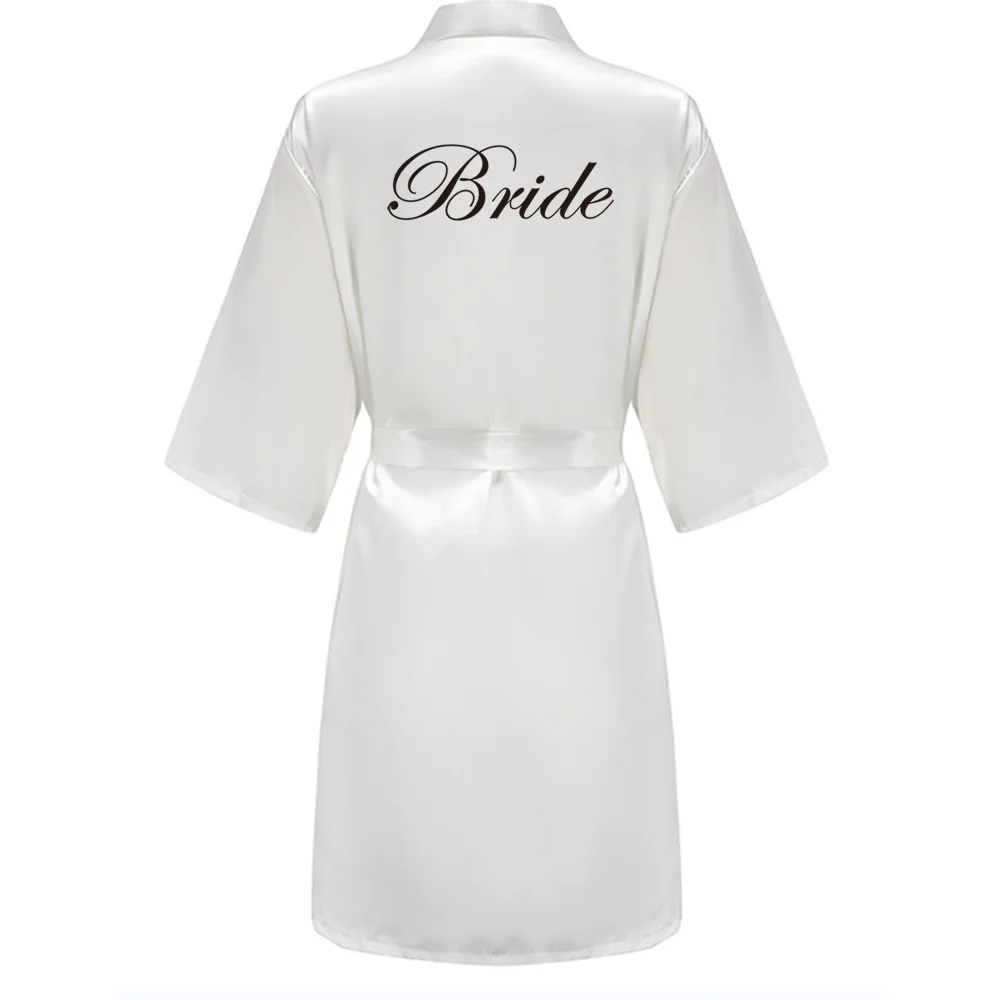 Satin silk robes plus size wedding bathrobe bride bridesmaid mother maid of honor gown women clothing sleepwear satin night robe