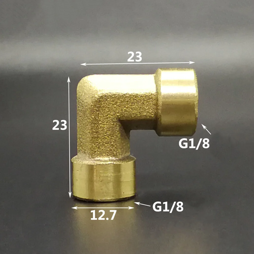 1/8" 1/4" 3/8" BSP Female Male 90 Degree Elbow Angle Brass Coupling Coupler Connector Water Gas Oil