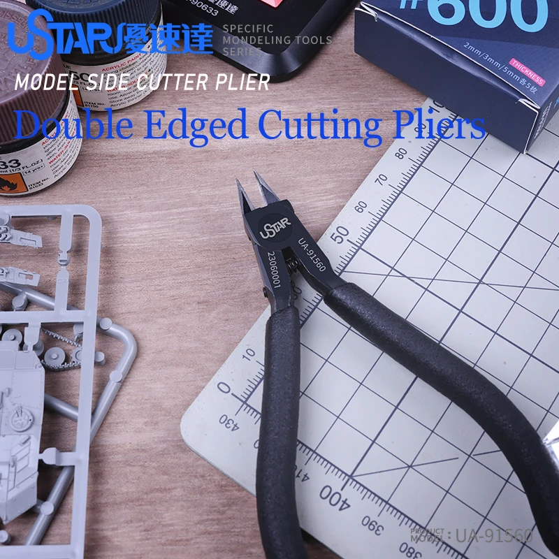 USTSR UA91560 Chrome Vanadium Steel Double Edged Cutting Pliers For Gundam Model Making  Side Cutter Dedicated Craft DIY Tools 2